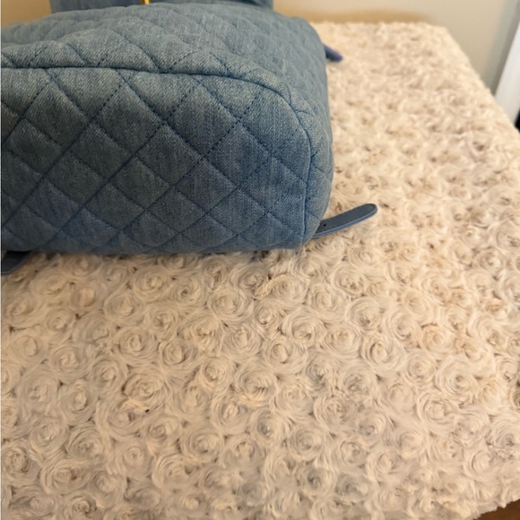 CHANEL Light Blue Quilted Backpack - Picture 13 of 16